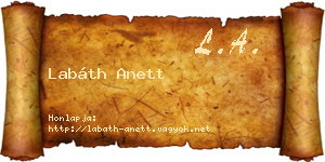 Labáth Anett névjegykártya