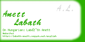 anett labath business card
